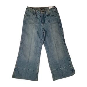 NWT ANA VINTAGE WOMENS CROP WIDE LEG FLARE JEANS LIGHT BLUE SIZE 6 NEW WITH TAGS